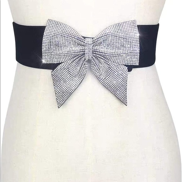 American Bee Boutique Accessories - Elastic Crystal Belt New